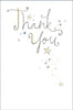 Thank You Card With Stars Design