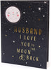 Husband  I Love You To The Moon And Back Watermark Anniversary Card