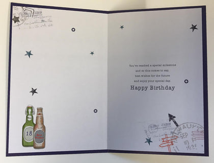 18th Today Champagne Bottles Design Birthday Card