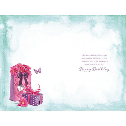 Happy Birthday Card Soft Pink Present