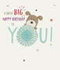 Lots of Woof Umbrella Big Happy Birthday Greeting Card