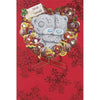 For My Fiancee Red Ribbon Cover Me to You Christmas Card