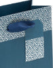 Holographic Silver Foil Small Navy Blue Gift Bag
