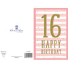 16th Today Glitter Finished Design Birthday Card