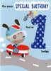 Bear Hullaballoo On Your Special 1st Birthday Card