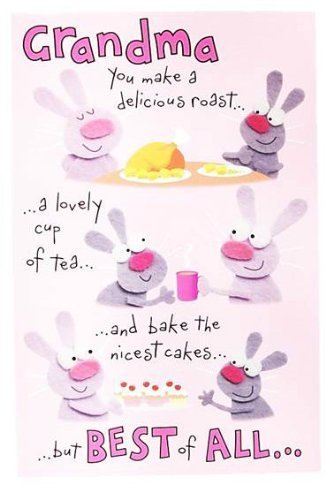 Hanson White Grandma Humour Birthday Card