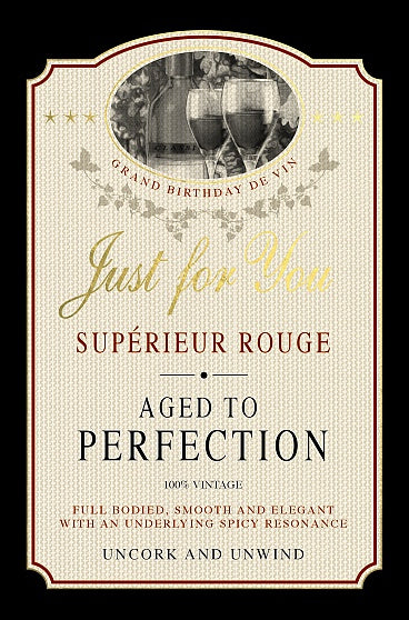 Grand Birthday De vin Card Red Wine 