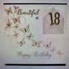 Second Nature Handmade Birthday Card Notting Hill Range 18th Birthday Scattered Butterflies