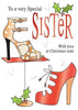 Special Sister Quality Embossed Christmas Stunning Card Second Nature
