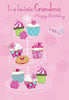 "Fantastic Grandma" Quality Embossed Birthday Card