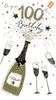 100th Birthday Greeting Card Hand-Finished Champagne Range Cards
