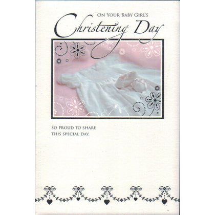 On Your Baby Girls Christening Day Card
