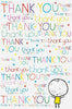 Multi Colour And Multi Times Design Thank You Card