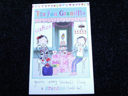 Grandma Could Be Sweet Mother's Day Coffee Shop Tea & Cup Cake Greeting Card