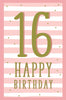 16th Today Glitter Finished Design Birthday Card