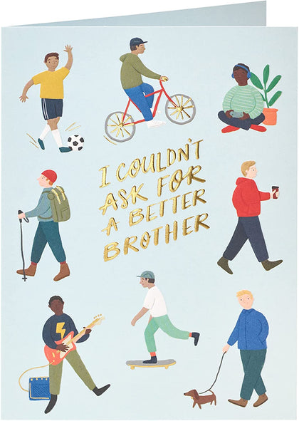 Modern Illustrations Brother Birthday Card