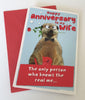 Wife Anniversary Fold Out Greetings Card Meerkat