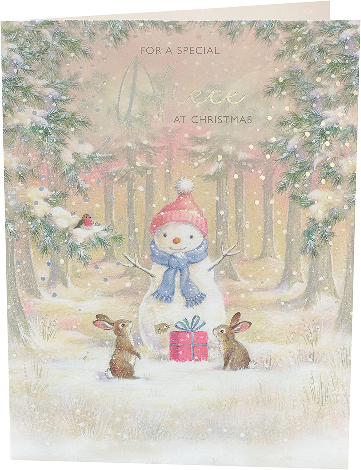 Biglietto Di Natale Hunts England Per Nipote E Famiglia - Orso Polare - 148x148 Mm Con Busta