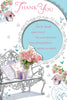 Flower Pot Design Thank You Celebrity Style Greeting Card