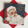 Wishing Christmas Happiness Santa Claus Xmas Greeting card
