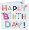 Multipack of 6 Cards Birthday Card Bundle Bold Font Lettering