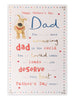 Boofle With Medal Father's Day Card