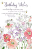Birthday Wishes Card With Pink And Lilac Flowers