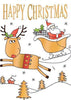 Happy Christmas Embossed Open Christmas Stunning Card Second Nature