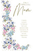 Mum Birthday Card Purple And Pink Flowers