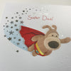 Superman Boofle And Stars Design Super Dad Birthday Card