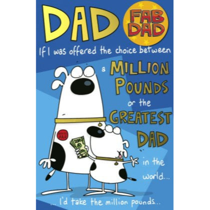 Greatest Happy Father's Day Card With Fab Dad Badge