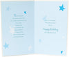 Grandson Blue And Silver Star Design 21st Birthday Card