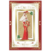 To The One I Love Lady With Bunch of Flower Design Christmas Card
