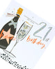 Champagne Glass for Her 21st Birthday Card