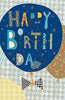 Patchwork Balloon Design Birthday Card