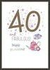 Fabulous Age 40 Birthday Card
