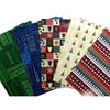 10 Sheet of Mix Designer' Soft touch Foiled Christmas wrapping paper