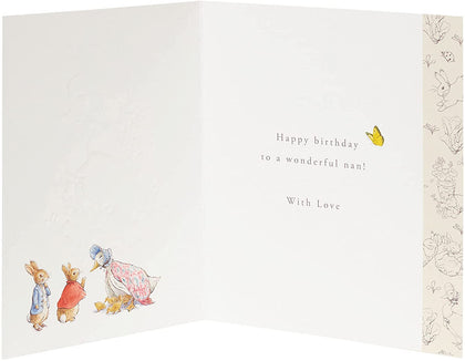 Peter Rabbit Nan Birthday Card