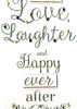 Champagne Wishing You Love, Laughter and Happy Ever After Wedding Congratulations Card