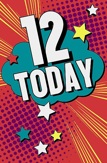 12th Today Stars Design Girl Birthday Card