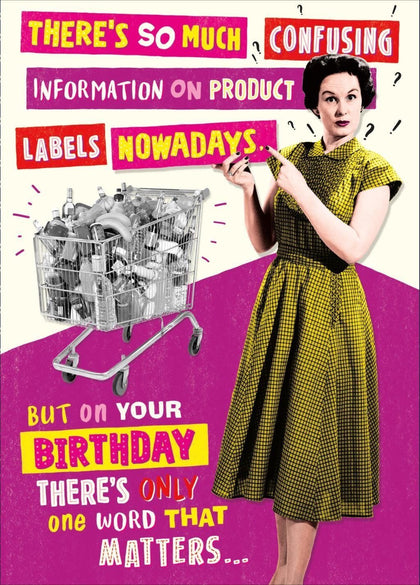 So Confusing!! Humorous Giggles Birthday Greeting Card