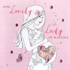 Lady In Waiting Expectant Mum Buttoned Up Greeting Card Button Embellished Cards
