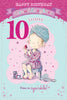 Today You're 10 Cute Little Girl Dress up Design Granddaughter Candy Club Birthday Card