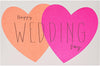 Hearts Design Wedding Day Congratulations Card for Bride & Groom