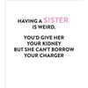Stylish Sister Funny Birthday Card