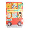 Unisex Birthday Greeting Card "Party Bus" Bus Shaped