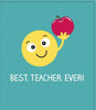 Thank You Cute Emoji Hold Apple Best Teacher Ever  Card