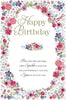 Cerise Floral Birthday Card