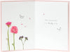 Into The Meadow Pink Floral Flamingo Design Birthday Card