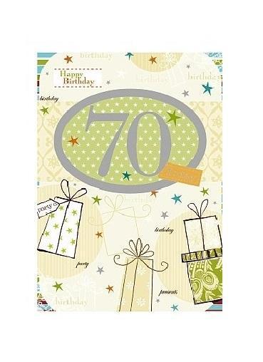 70th Happy Birthday Card